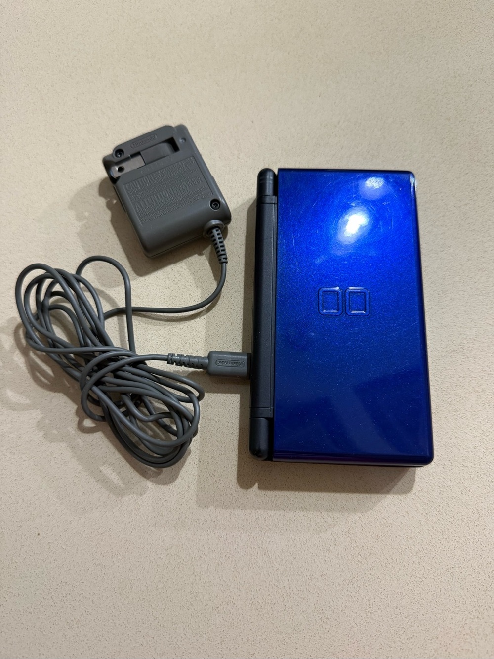Nintendo Blue Foldable DS Lite Handheld with Charger